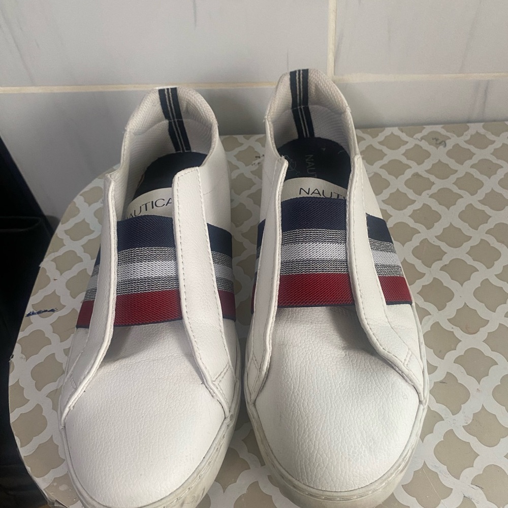 Nautica Women’s  White Slip-On Sneakers